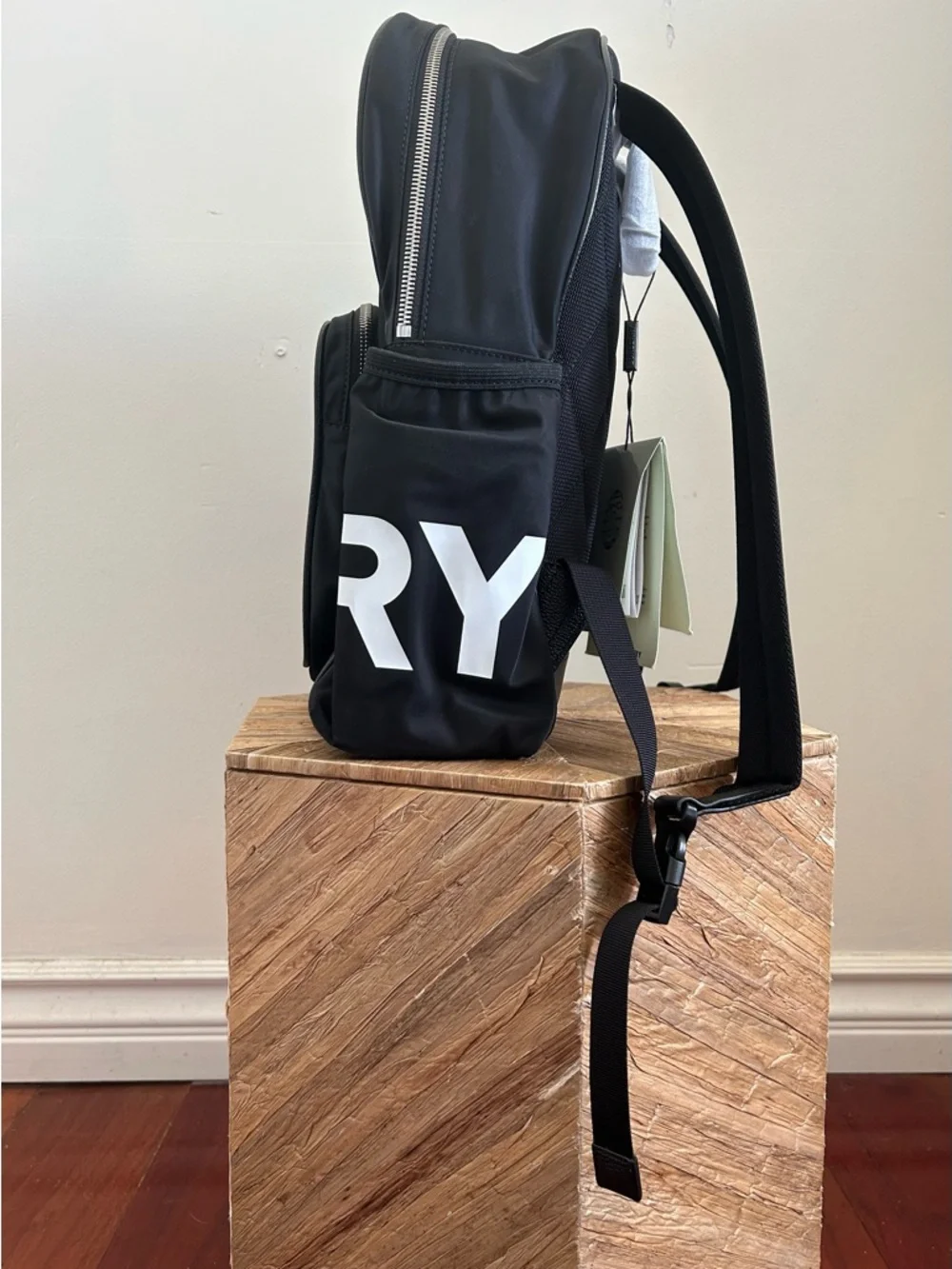 Burberry Black Backpack with White Marco Logo Panel - Picture 3 of 13